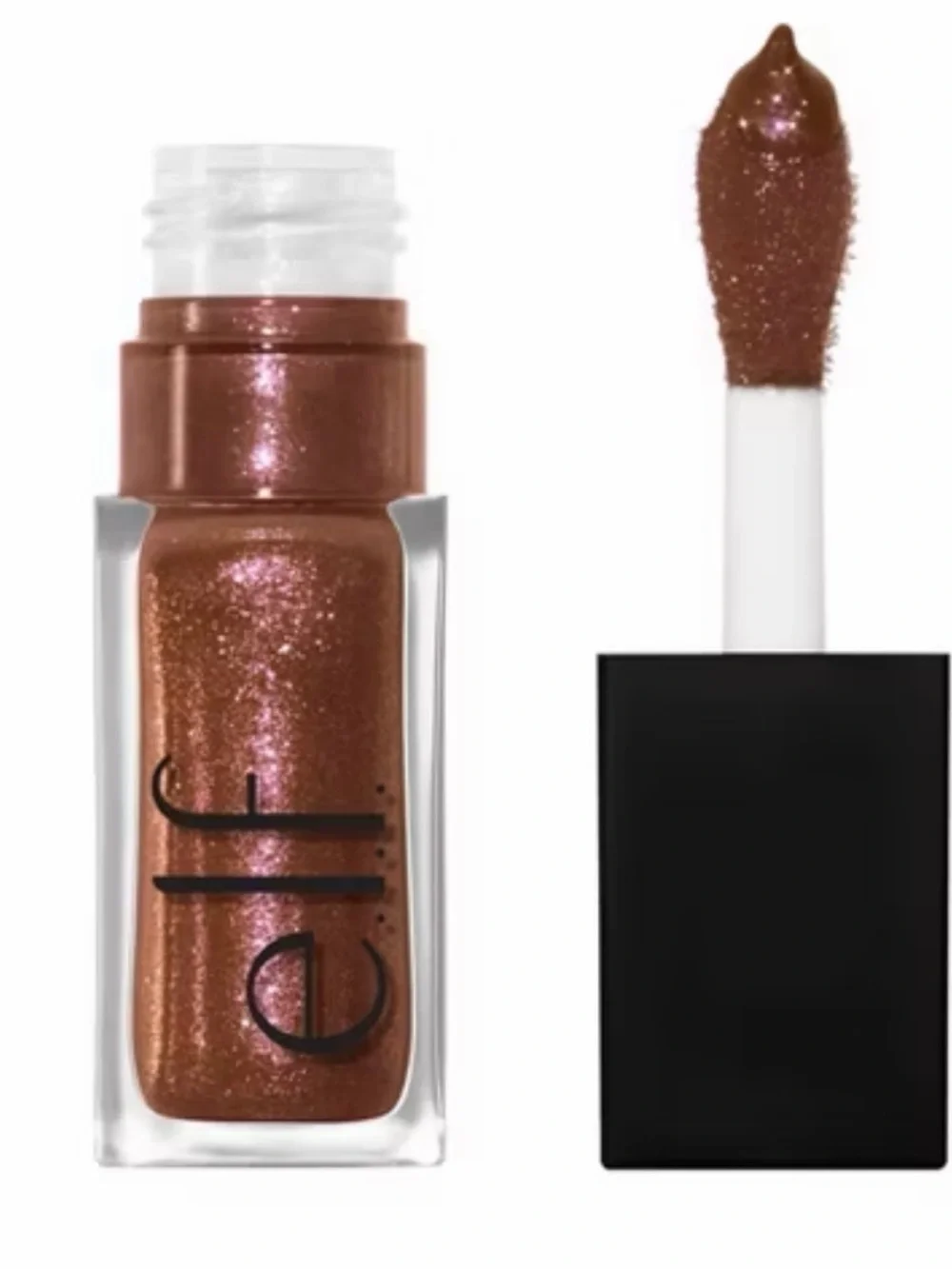 e.l.f. Glow Reviver Lip Oil Glimmer - Chocoluxe - 0.25 fl oz: Moisturizing, Para